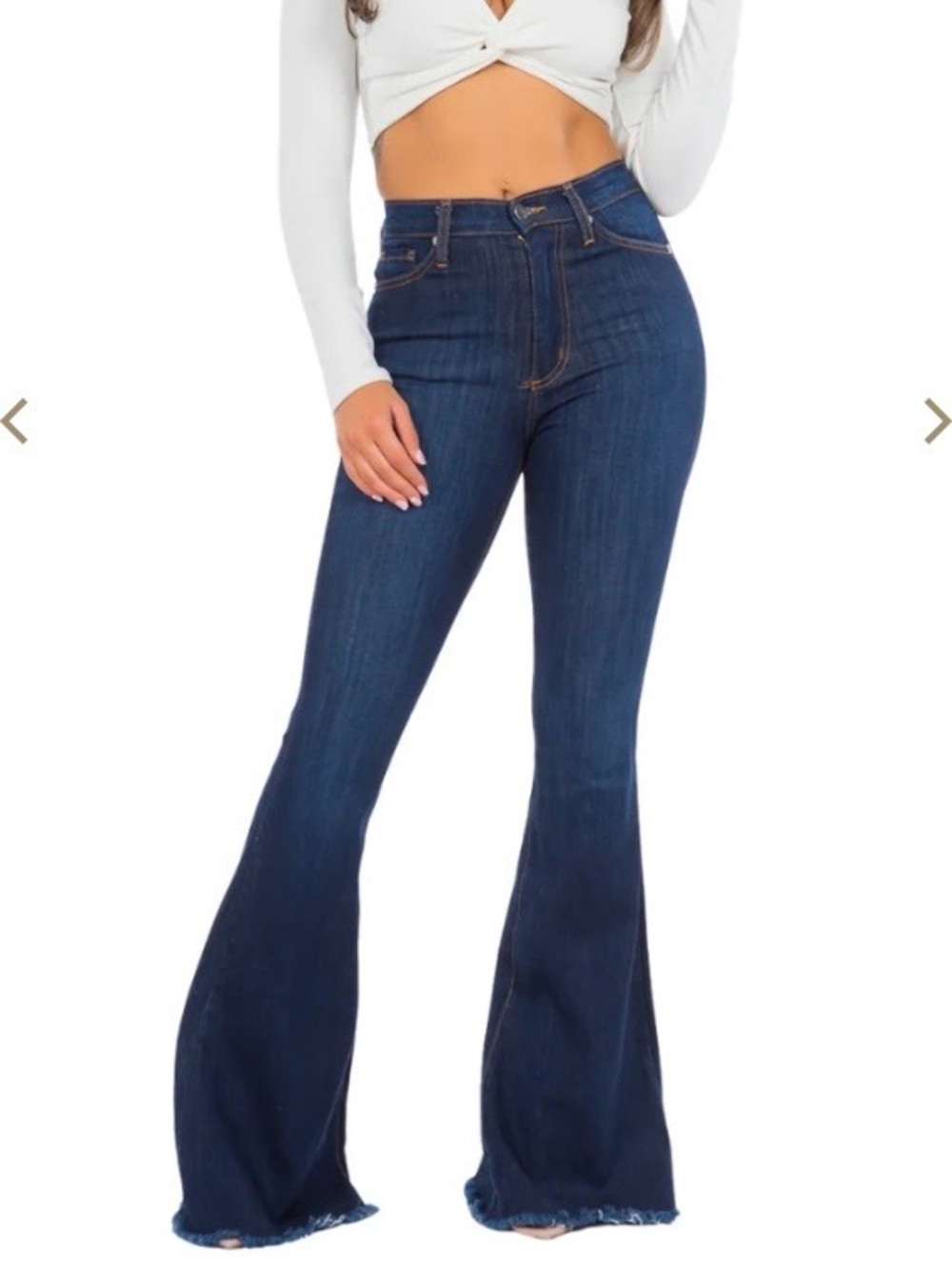 GJG Jeans NWT High-Rise Dark Blue bell bottom Jeans for Women